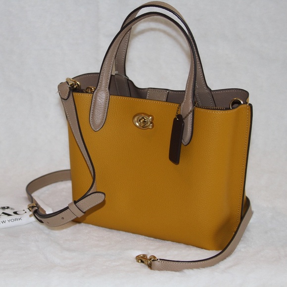 NWT Coach Willow Leather Tote 24 In Colorblock - Picture 2 of 5